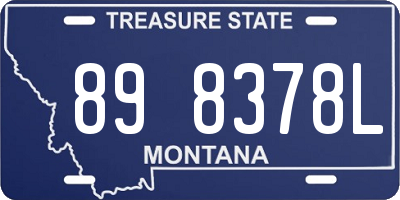MT license plate 898378L