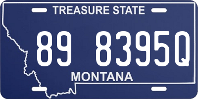 MT license plate 898395Q