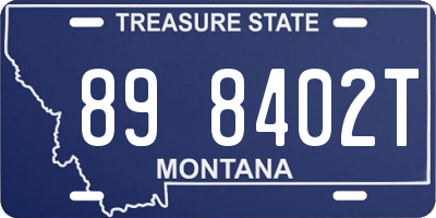 MT license plate 898402T