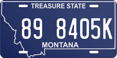MT license plate 898405K