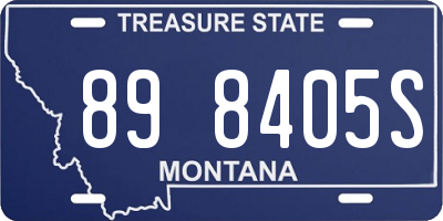 MT license plate 898405S