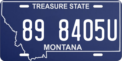 MT license plate 898405U
