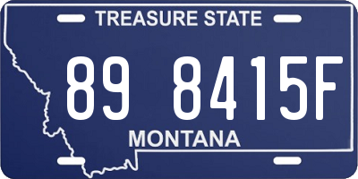 MT license plate 898415F