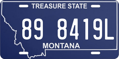 MT license plate 898419L
