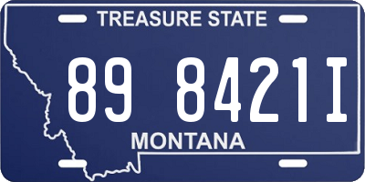 MT license plate 898421I