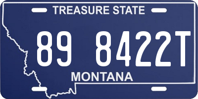 MT license plate 898422T