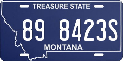 MT license plate 898423S