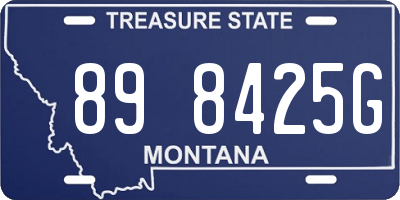 MT license plate 898425G