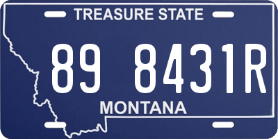 MT license plate 898431R