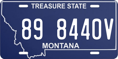 MT license plate 898440V