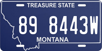 MT license plate 898443W