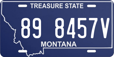 MT license plate 898457V