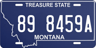 MT license plate 898459A