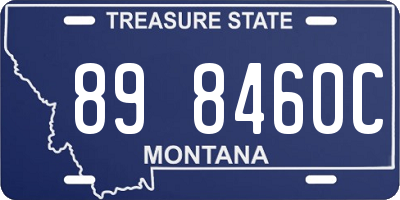 MT license plate 898460C