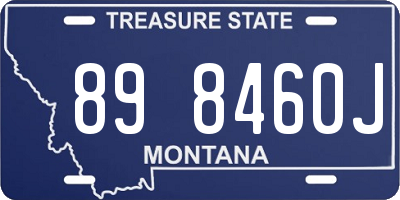 MT license plate 898460J