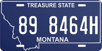 MT license plate 898464H