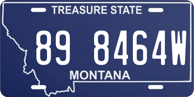 MT license plate 898464W