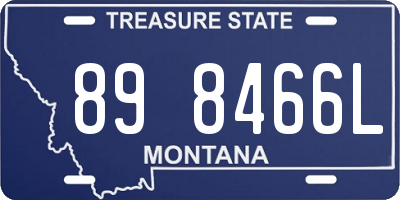 MT license plate 898466L