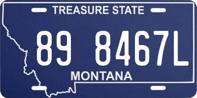 MT license plate 898467L