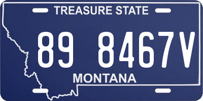 MT license plate 898467V