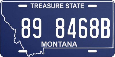 MT license plate 898468B