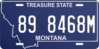 MT license plate 898468M