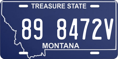 MT license plate 898472V