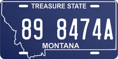 MT license plate 898474A