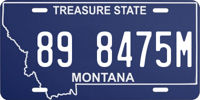 MT license plate 898475M