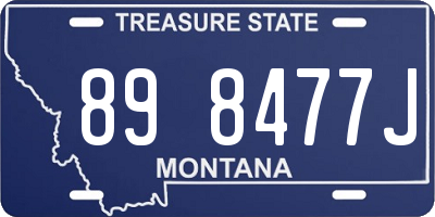 MT license plate 898477J