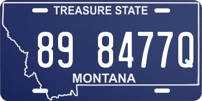MT license plate 898477Q
