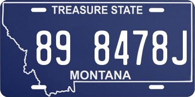 MT license plate 898478J