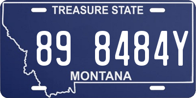 MT license plate 898484Y