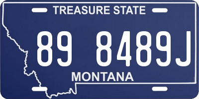 MT license plate 898489J