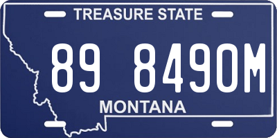 MT license plate 898490M