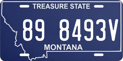 MT license plate 898493V