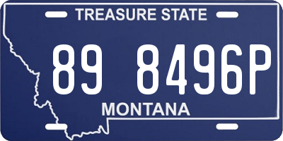 MT license plate 898496P