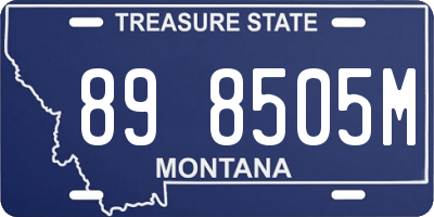 MT license plate 898505M