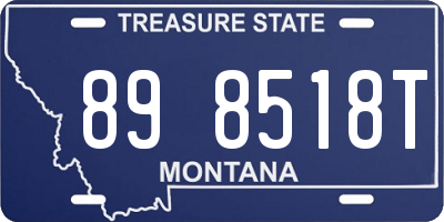 MT license plate 898518T