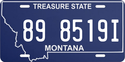 MT license plate 898519I