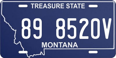 MT license plate 898520V