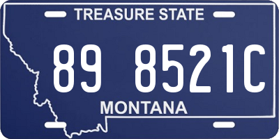 MT license plate 898521C
