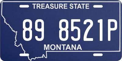 MT license plate 898521P