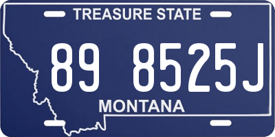 MT license plate 898525J