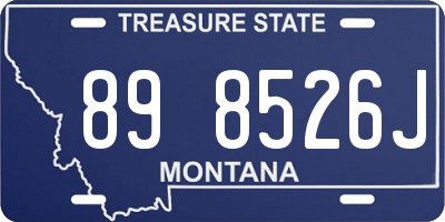 MT license plate 898526J