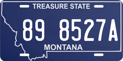 MT license plate 898527A