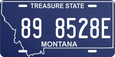 MT license plate 898528E