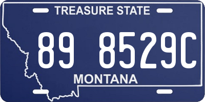 MT license plate 898529C