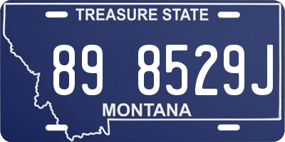 MT license plate 898529J