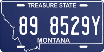 MT license plate 898529Y
